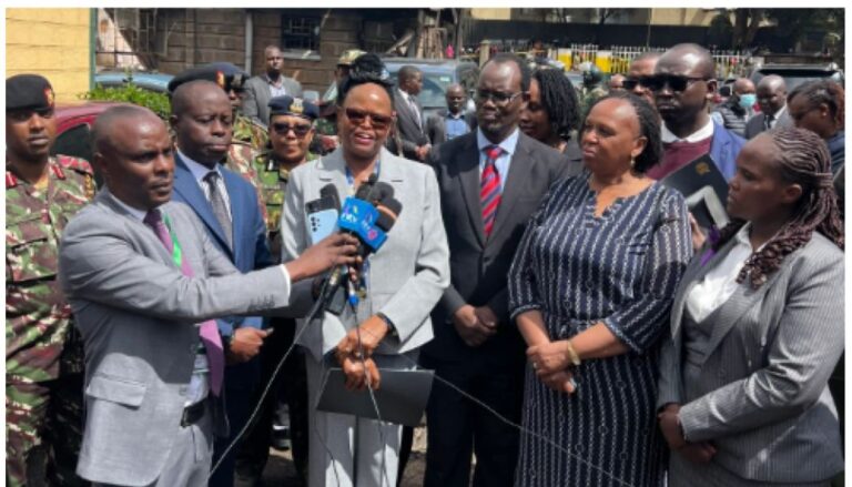 Chief Justice CJ Koome condemns Kikuyu court arson as ‘terrorism during Wednesday protest', warns of justice risis.