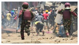 Police officers in Mombasa have arrested two human rights activists who were attempting to stop an ongoing Finance Bill public participation process.