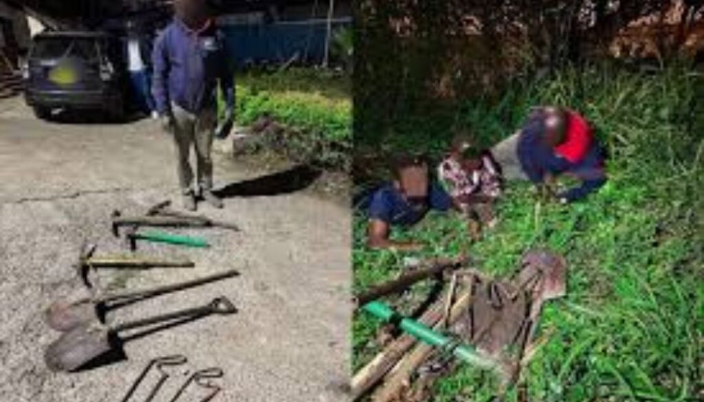 A police officer was apprehended on Sunday, June 8, alongside two other suspects for allegedly vandalising infrastructure in Nairobi.