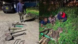 A police officer was apprehended on Sunday, June 8, alongside two other suspects for allegedly vandalising infrastructure in Nairobi.