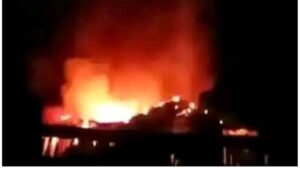 Huge fire destroys property of unknown value at Lari Boys High School in Kiambu.