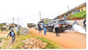 Chaos, running battles as police disperse a group of DCP politicians in Murang'a.