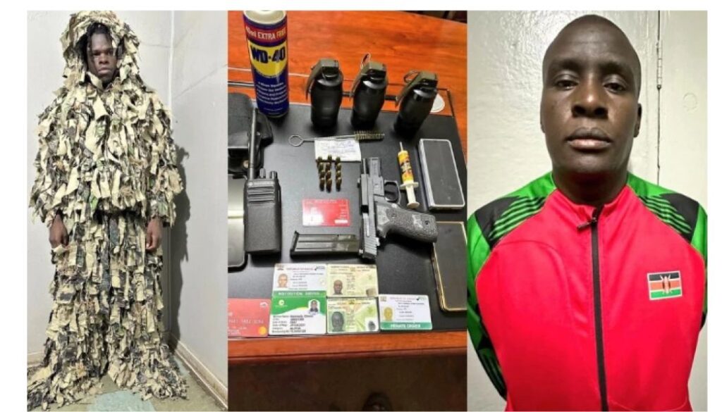 Government official arrested with KDF badges, fake title deeds, and ammunition