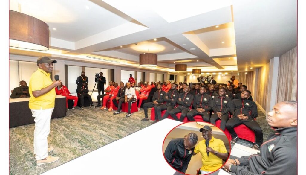 President William Ruto has called on the Harambee Stars team ahead of the 2024 CHAN tournament. 