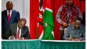 Ruto and Raila Odinga have appointed a five-member committee to oversee the implementation of the MoU signed between UDA and ODM