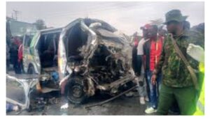 Seven people killed after lorry collides with Matatu in Kajiado