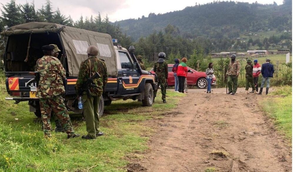 Naivasha on Saturday, August 9, after police officers reportedly blocked a meeting from taking place at Naivasha MP Jayne Kihara home.