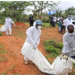 human body parts and the discovery of graves in Kwabinazaro, the homicide department of the DCI is now on site, digging up the graves.