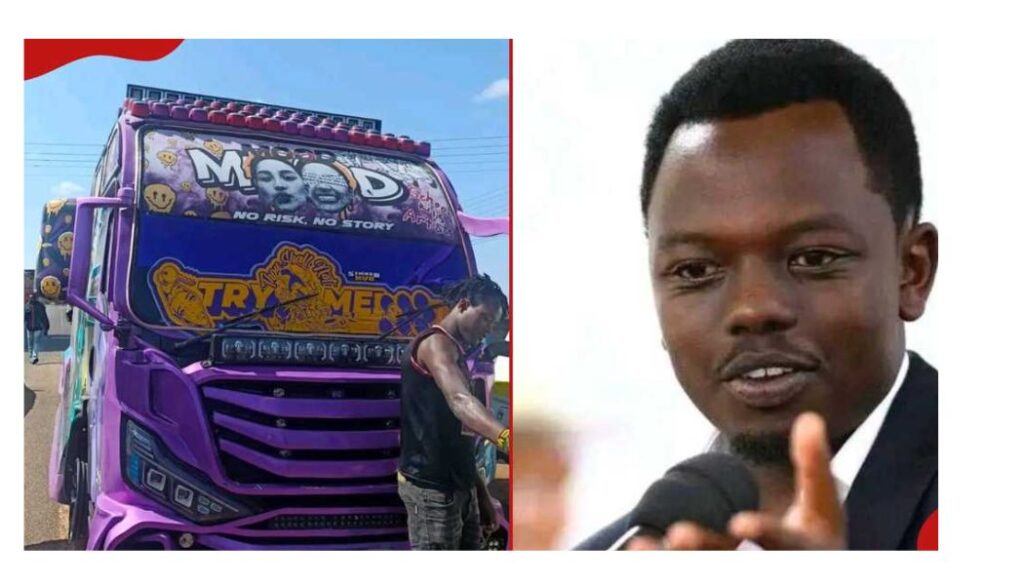 George Ruto's popular matatu Mood has been involved in an accident in Eldoret, after a 14-seater matatu hit it from behind.