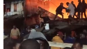 Over fifty families were rendered homeless after a fire razed an apartment building in the Njoguini area in Athiriver on Thursday night.