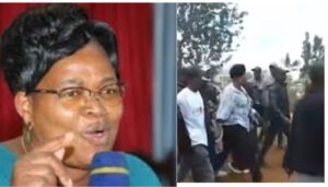 Maragua MP Mary Wamaua was chased away by angry residents in Kimorori Grounds, Kenol, Murang'a County, on Monday afternoon.