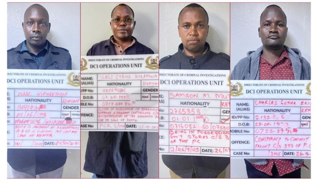 DCI detectives arrests four officers involved in illegal firearms trade