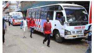 A public service transport driver is in police custody after attacking two police officers in Nairobi.