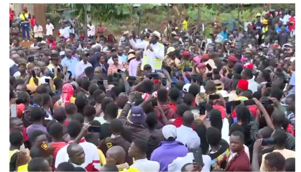 'Kichwa yako ni mzuri!' Ruto scolds his security guard at a political rally