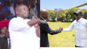 Gachagua has launched yet another scathing attack on President William Ruto, accusing him of double standards following his truce with KANU party leader Gideon Moi.