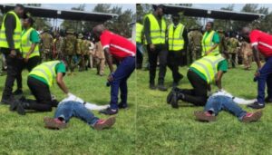 Several people faint during viewing of Raila's body at Mamboleo Stadium