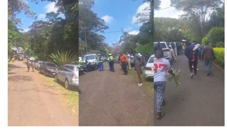 Supporters of the late ODM leader Raila Odinga flocked to his Karen residence on Wednesday, October 15, following reports of his death.