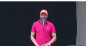 Nairobi senator and ODM secretary general Edwin Sifuna hogged the attention at the burial of the late Raila Odinga on Sunday, October 19.