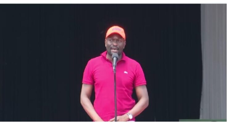 Nairobi senator and ODM secretary general Edwin Sifuna hogged the attention at the burial of the late Raila Odinga on Sunday, October 19.