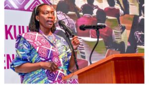People's Liberation Party leader Martha Karua rallies support for Kenya's first female president.