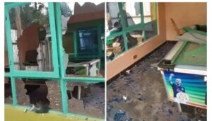 Kabuchai MP Majimbo Kalasinga's hotel was vandalised on Monday by goons who made away with goods, reportedly worth millions and damaged the rest.