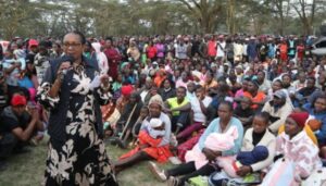 Governor Susan Kihika was on Thursday evening forced to flee to safety after her event in Kihoto, Naivasha, was reportedly invaded and disrupted by suspected goons