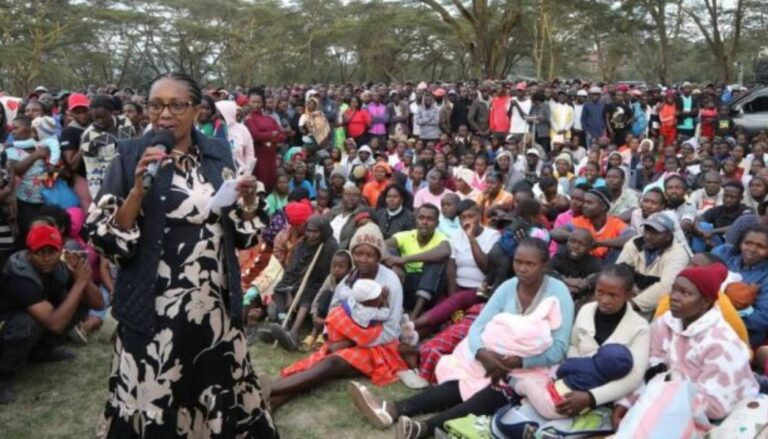 Governor Susan Kihika was on Thursday evening forced to flee to safety after her event in Kihoto, Naivasha, was reportedly invaded and disrupted by suspected goons