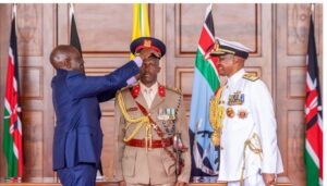 President William Ruto has hailed his Aide-de-Camp (ADC), Brigadier Fabian Lengusuranga, over his official duties.