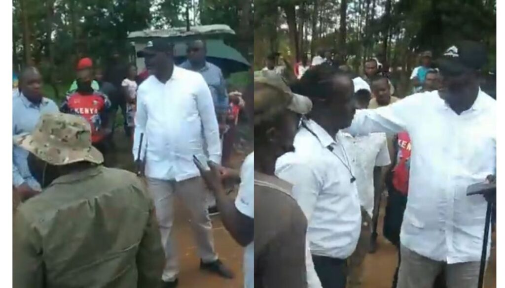 Chaos erupted in Mbeere North after Public Service Cabinet Secretary Geoffrey Ruku was chased away from a polling station during the ongoing by-elections.