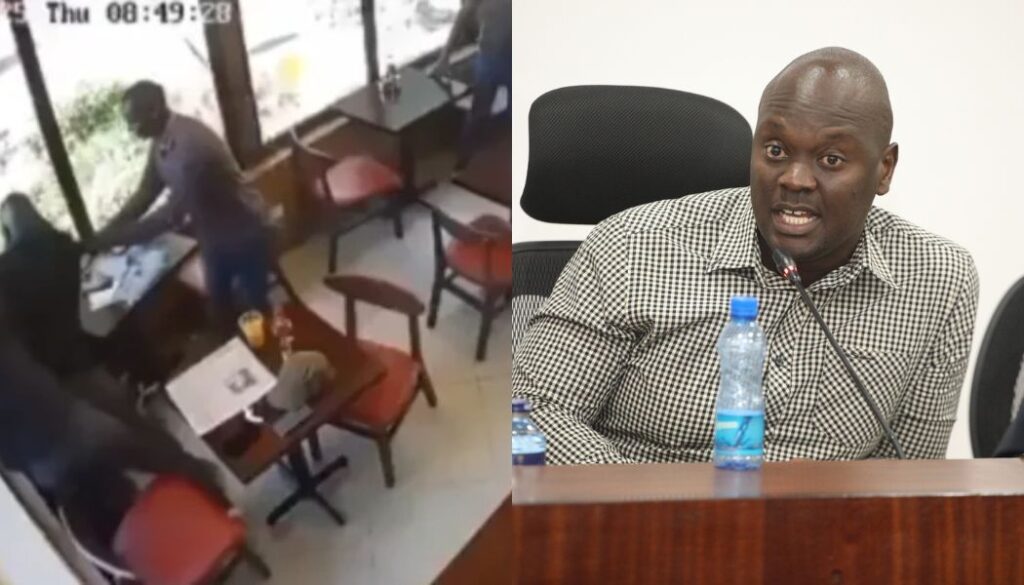 MP Anthony Kibagendi captured on CCTV assaulting man in shocking incident