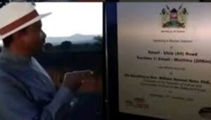 Kalonzo Musyoka has criticised the government after finding no ongoing construction works at the newly launched Emali-Matiliku Road in Makueni County