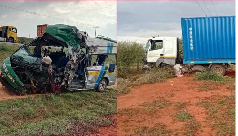 Scores of people are feared dead and others injured in an accident on the Nairobi-Mombasa Highway Sunday morning, December 7.