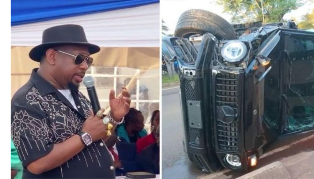 Former Nairobi Governor Mike Sonko has dismissed social media reports claiming that his Mercedes-Benz G-Wagon was involved in an accident.