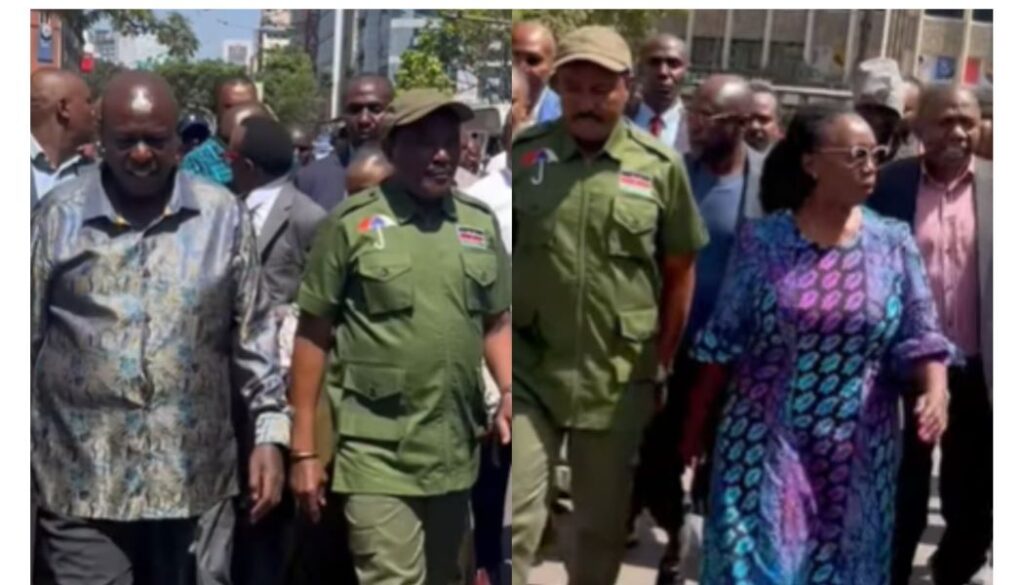 Gachagua, Kalonzo and other opposition leaders March to IG Kanja's office