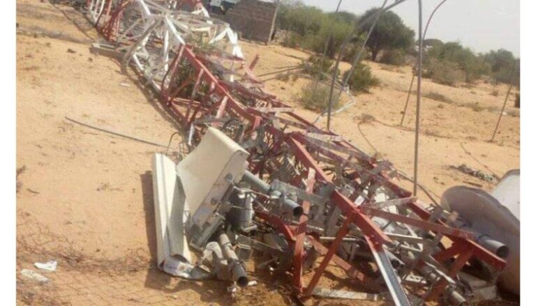 Suspected Al-Shabaab militants early Tuesday, January 6 raided Mangai Village in Lamu County and destroyed a Safaricom communication mast