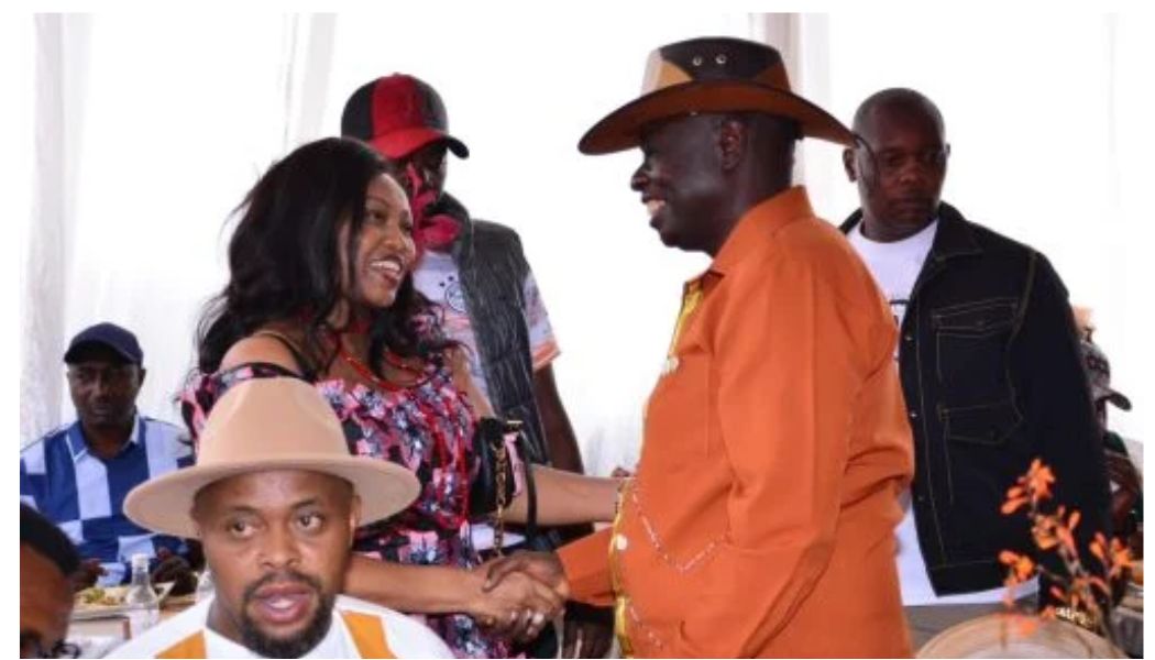 Millicent Omanga shares stage with Rigathi Gachagua and hints at working together.