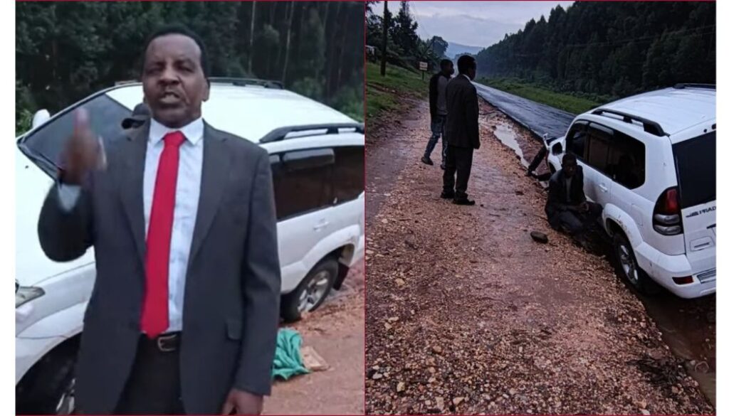 Presidential candidate Reuben Kigame has blasted an Easy Coach passenger bus after putting his life at risk on the Chavakali-Kapsabet Highway.
