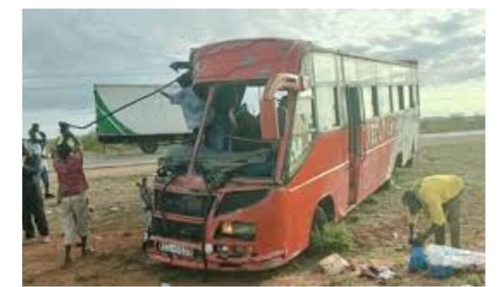 Six people killed after bus collides with trailer along Nairobi-Mombasa Highway