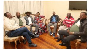 United opposition leaders led by former Deputy President Rigathi Gachagua on Saturday evening visited former Meru Governor Kawira Mwangaza at her home in Meru.