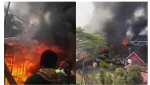 Traders are counting losses after a massive fire broke out at Toi Market in Kibra, Nairobi, destroying property of unknown value.