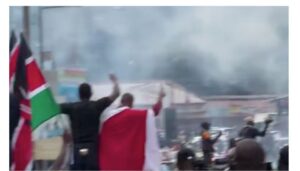 Police lobbed a teargas canister into the crowd at a Linda Mwananchi rally in Narok Town on Sunday, March 22, 2026