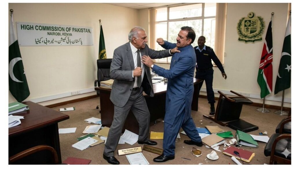 Two senior Pakistani envoys in Kenya involved in a physical brawl inside embassy