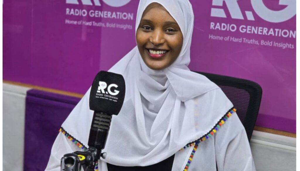 Kenyan journalist and activist Hanifa Farsafi Aden has secured a new role in broadcast media after joining Radio Generation Kenya as a host.  
