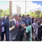 A dramatic scene unfolded at the Senate on Wednesday, April 1, after Speaker Amason Kingi ordered the arrest of Samburu Governor Lati Lelelit.