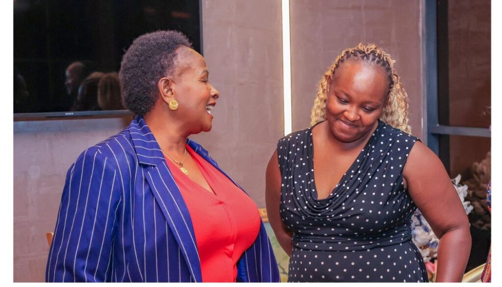 Machakos Governor Wavinya Ndeti on Wednesday, April 1, hosted comedian Sammy Kioko’s sister, Maureen Mutua, and their parents at her residence.