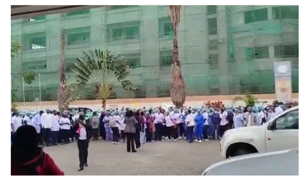 Operations at Kenyatta National Hospital (KNH) have been disrupted after nurses downed their tools in protest.