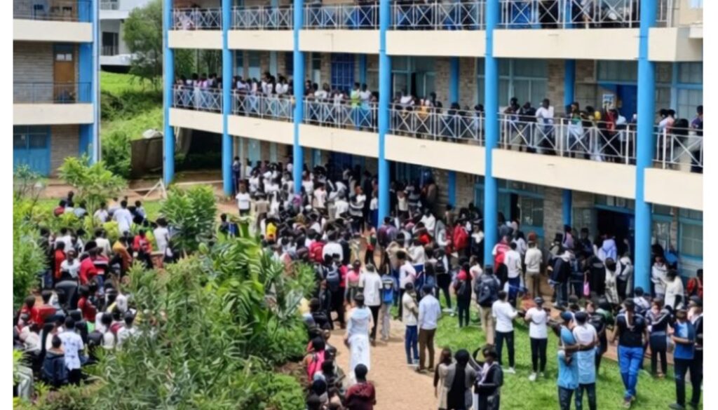 Several students were injured following a stampede at the University of Kabianga after part of a lecture hall structure gave way, triggering fear and chaos. 