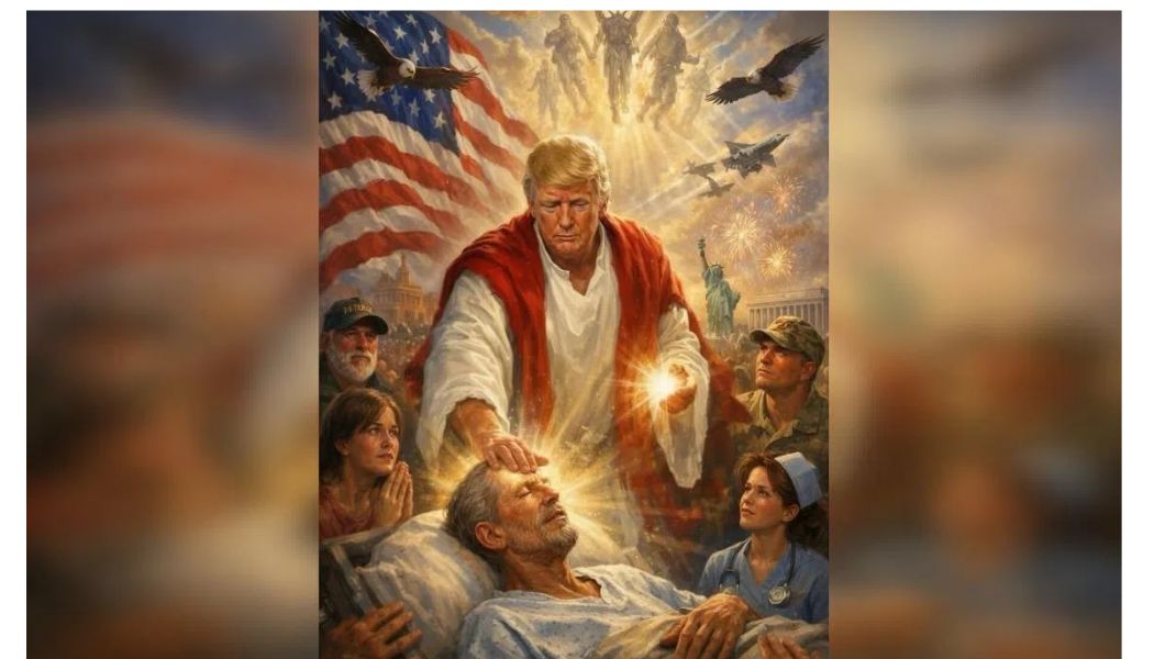 US President Donald Trump on Monday deleted a social media image apparently depicting him as Jesus after an outcry from religious leaders
