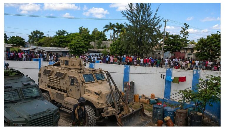 Chaos in Haiti as civilians attempt to block departure of Kenyan police officers
