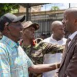 Raila Odinga Junior on Tuesday, April 28, pledged his support for President William Ruto as he joined the Head of State during a development tour of Kibra.